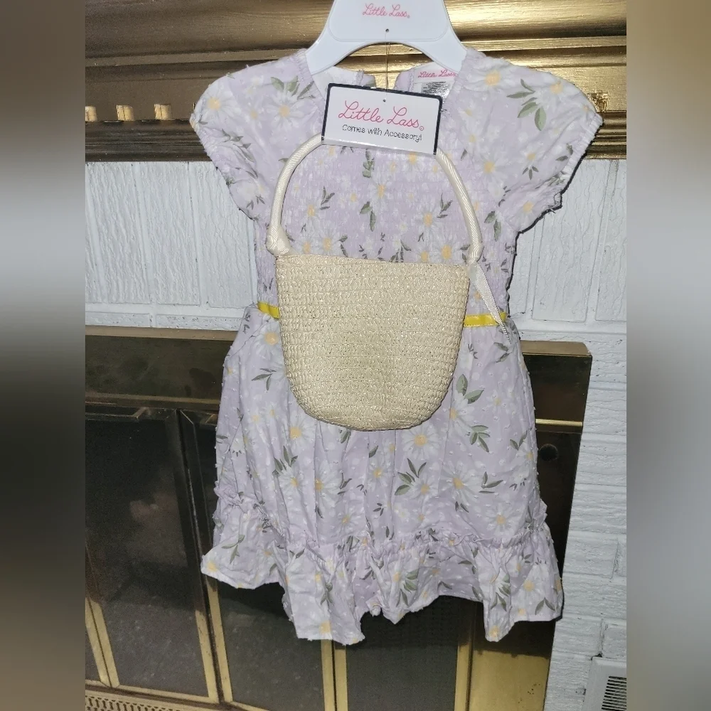 Cupcakes and Cashmere 2pc set. Floral dress with purse. Girls 4t